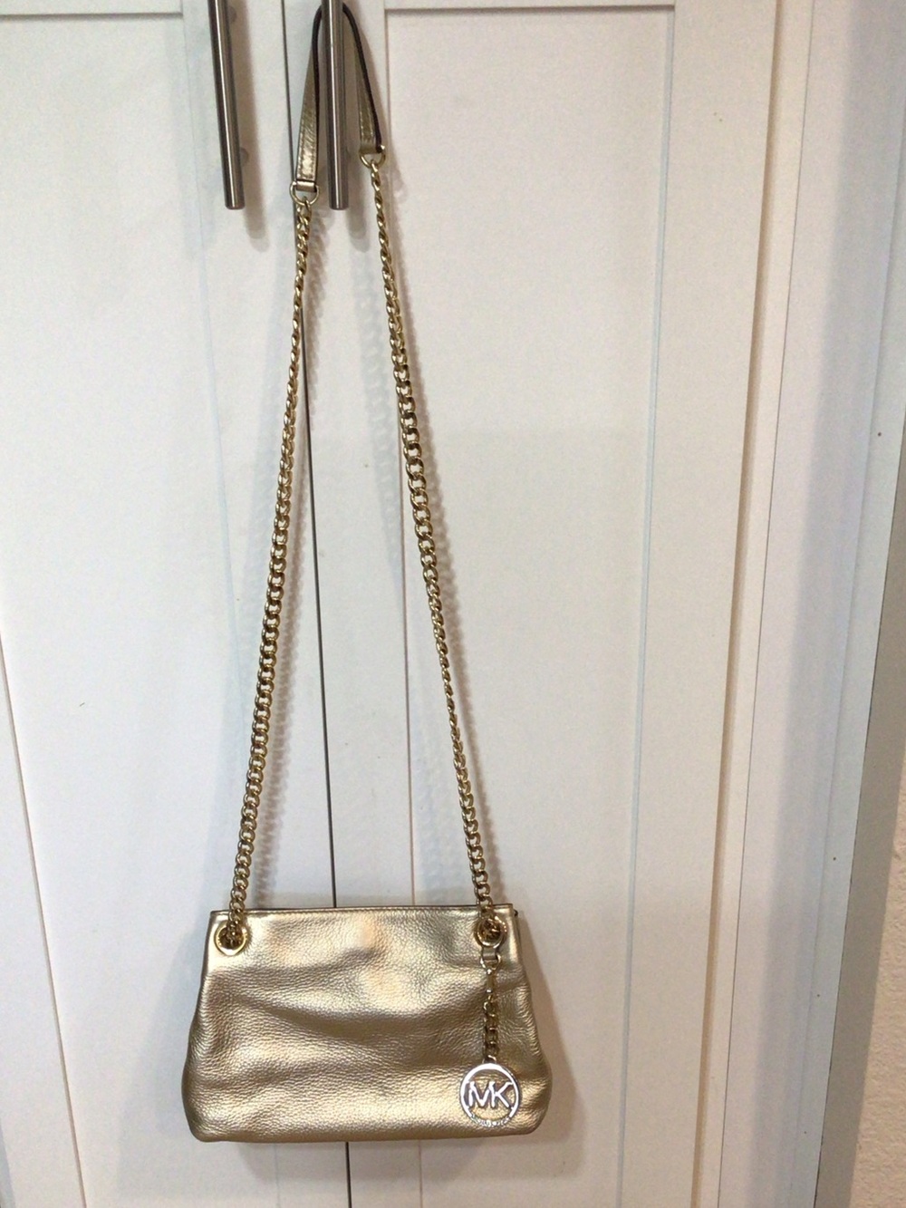 Michael Kors Metallic Gold Chain-strap Shoulder Bag